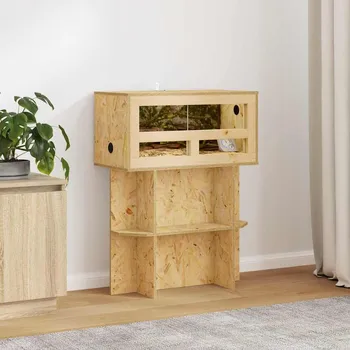 Truhlík Základ terária s policí Hnědá 60 x 30 x 50 cm OSB