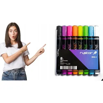 Křídové Fixy na sklo Rystor , 8 barev, RMG-1