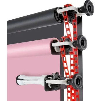 Držák s Trny pro Závěšení Papírového Fotopozadí Plátna Podavač s Řetízky pro Regulaci Výběr Variant 3 role