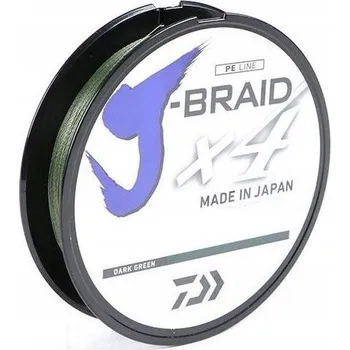 Šňůra Daiwa J-Braid X4E Dark Green 0,13 mm x 135 m