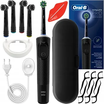 Elektrický zubní kartáček ORAL-B Vitality D150, elektrický kartáček na zuby, černý