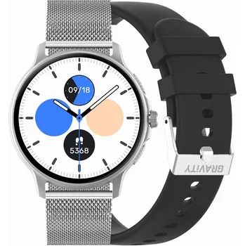 Chytré hodinky SMARTWATCH UNISEX GRAVITY GT12-1 - VOLÁNÍ BLUETOOTH, DODATEČNÝ PÁSEK (sg035a) Barva (Varianta): tay-55969-uniw