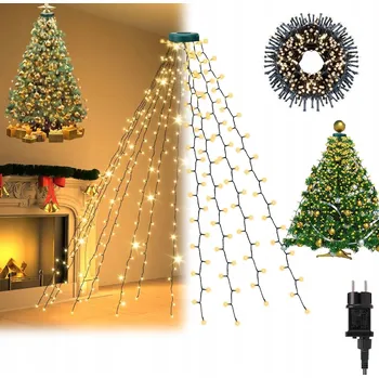 Vánoce SVĚTELNÝ ŘETĚZ NA VÁNOČNÍ STROMEK VENKOVNÍ VNITŘNÍ 400 LED Teplá Barva SILNÝ