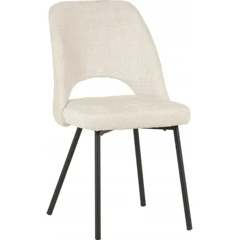 Jídelní židle ČALOUNĚNÁ ŽIDLE DO OBÝVÁKU JÍDELNY ČERNÉ NOHY MODERNÍ STYLOVÁ