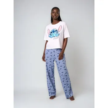 Dámské noční prádlo Sinsay - Dvoudílné bavlněné pyžamo Stitch - bílá - 182GF-00X - 182GF-00X-XS