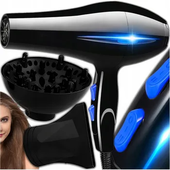 Fén Fén na vlasy s ionizací, DIFUZÉR, 2200 W, 2v1, silný výkon