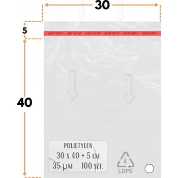 Obraz Mikroténové sáčky 30x40+5 cm polyetylenové s lepicí páskou
