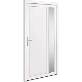 Vchodové dveře Vchodové dveře PVC bílé, nastavitelné panty 3D, 108x208 cm