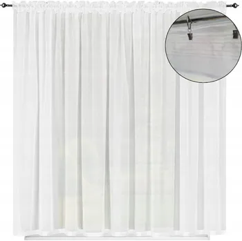 Záclona NOW-ART voál hladká bílá 400 cm x 220 cm