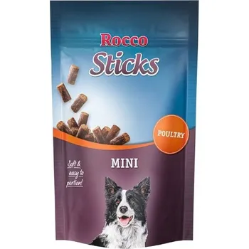 Pamlsek pro psa ROCCO Mini kabanosy pro psy s drůbežím masem, tyčinky 100g
