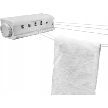 Sušák na prádlo Nástěnný Sušák SUPER, výsuvný, bílý, 14 m, 5 řádků