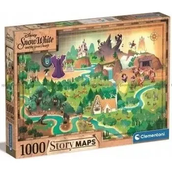 Puzzle Clementoni Puzzle 1000 dílků Puzzle mapy Sněhurka