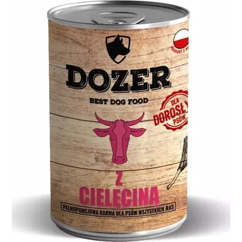 Krmivo pro psa Dozer vlhké krmivo premium pro psy bohaté na telecí maso 800g telecí