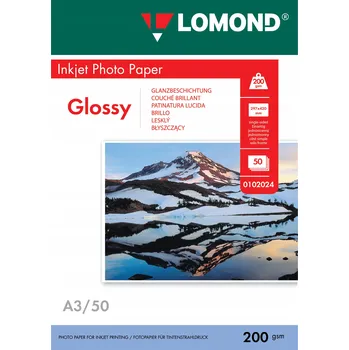 Fotopapír Lesklý fotopapír Lomond A3 200 g/m2 50 ks