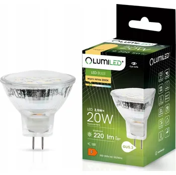 Žárovka LED žárovka GU5.3 Reflektor MR11 2,5W (ekvivalent 20W) 220lm 3000K Teplá bílá 120° LUMILED