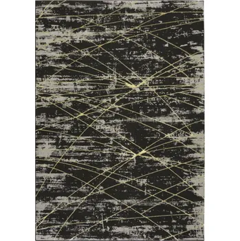 Koberec Koberec Allora Plus C654A lesklý černý / žlutý