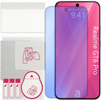 Pouzdro na mobilní telefon Hybridní Sklo 9H pro Realme GT8 Pro, alternativa tvrzeného skla, flexibilní