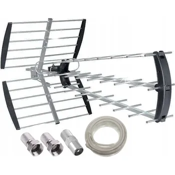 Příjem digitálního pozemního vysílání Venkovní směrová anténa pro DVB-T2 UHF 20dB symetrizátor LTE filtr DPM