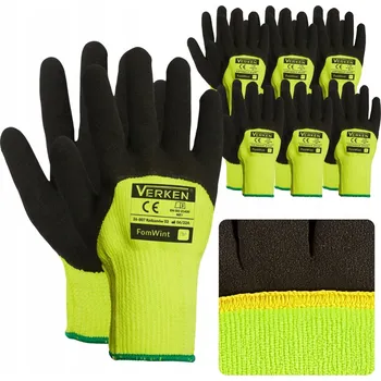 Pracovní rukavice Pracovní rukavice ochranné vel. s OCELENÍM na zimu ODOLNÉ vel. 9 L 6 párů