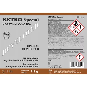 Bezpečnostní kamera Vývojka pro negativy Foma Retro Special