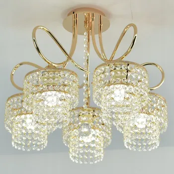 ZÁVĚSNÉ STROPNÍ SVÍTIDLO LUSTR KOULE zlatá MODERNÍ křišťálová glamour