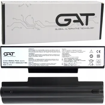 Baterie k notebooku BATERIE ASUS A32-K72 A32-N71 ČERNÁ 10,8V/6600mAh GAT