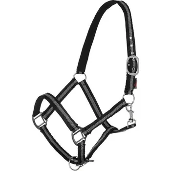 Vybavení pro koně Ohlávka COVALLIERO Mustang černá/stříbrná FULL