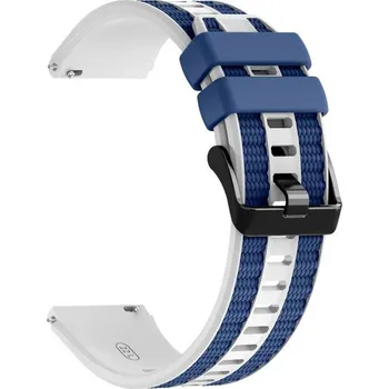 Příslušenství k chytrým hodinkám VSECHNONAMOBIL 128619 Sportovní Vyměnitelný silikonový řemínek Huawei Watch Ultimate 2 bílý-modrý
