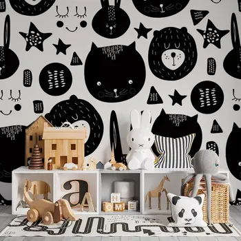 Tapeta Sablio Tapeta Kočička a medvěd - 125x75 cm