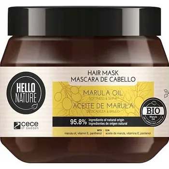 Vlasová regenerace Maska na vlasy Hello Nature s marulovým olejem