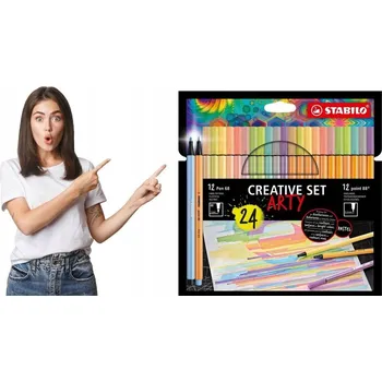 Tenké fixy a fixy STABILO POINT [24] ARTY