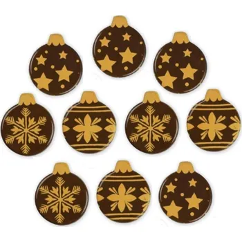 Čokoláda Hospodyňkám.cz Čokoládová dekorace Vánoční ozdoba zlatá 18ks