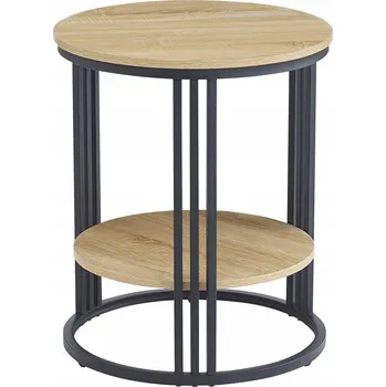 Konferenční stolek Stolek AGTRADE kulatý 50 x 50 x 60 cm dub sonoma