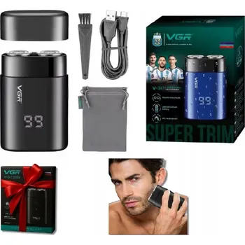 Holicí strojek Holicí Strojek Elektrický bezdrátový na vousy pro muže, černý