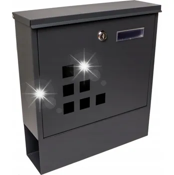 Poštovní schránka POŠTOVNÍ SCHRÁNKA NA DOPISY, TUBA NA NOVINY, MODERNÍ DESIGN SQUARE ANTRACIT