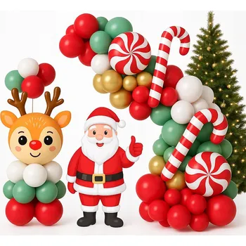 Vánoční dekorace Vánoční balónky Girlanda Vánoční sada balónků na Vánoce 143
