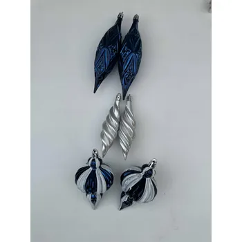 Vánoční dekorace Nerozbitné vánoční koule 6 kusů, odstíny modré