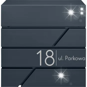 Poštovní schránka MODERNÍ POŠTOVNÍ SCHRÁNKA ANTRACITOVÁ + VZOR