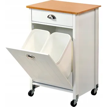 Komoda Kuchyňská skříňka Kesper bílá, 1 dvířka, 1 šuplík, 37x50x79 cm