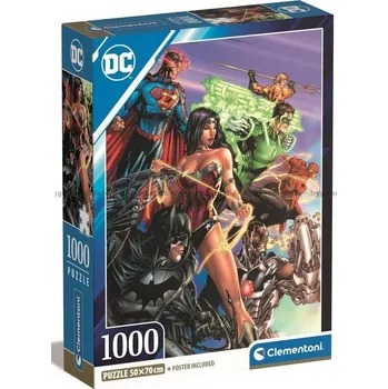 Puzzle 1000 dílků Compact DC Comics Liga spravedlnosti