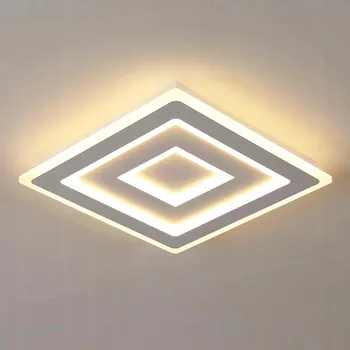 Stropní Svítidlo GOECO čtvercová 40 x 5 cm bílá