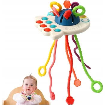 Hračka pro nejmenší SENZORICKÁ HRAČKA MULTIFUNKČNÍ KOUSÁTKO PRO DĚTI MIMINKA MONTESSORI