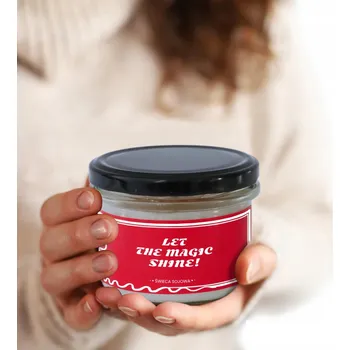 Svíčka VOŇAVÁ SVÍČKA ZE SOJOVÉHO VOSKU 150 ML ZÁBAVNÝ DÁREK K MIKULÁŠI / NA VÁNOCE