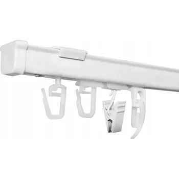 Garnýž Garnýž Stropní hliníková lišta pro závěsy Jednořadá PS SMART CLICK Bílá 320 cm