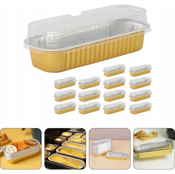 Příslušenství pro gril 50ks Campingové grilovací boxy Hliníkové fóliové nádoby na dorty