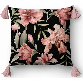 Povlak na dekorativní polštářek Dekorační povlak na polštář 45x45 cm S třásněmi, vzor: 5397 B