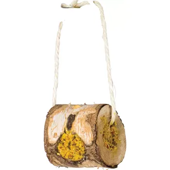 Krmivo pro ptáka JR Birds Dřevěná rolka s náplní pro andulky a kanárky 1 ks