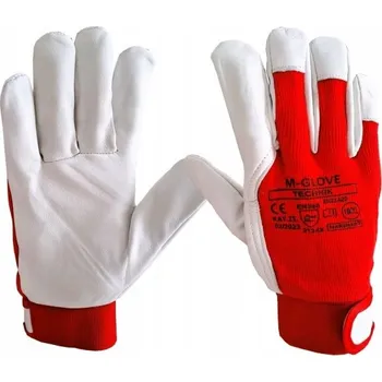 Moto rukavice M-Glove Kožené textilní rukavice z bavlny a kozí kůže 10/XL, 12 párů