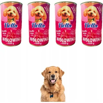 Krmivo pro psa Nella Vlhké krmivo pro psy hovězí konzerva 20x1250g