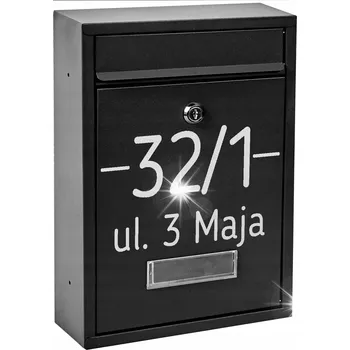 Poštovní schránka POŠTOVNÍ SCHRÁNKA NA DOPISY RIB ČERNÁ + VZOR NÁPIS